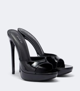 Gucci Gucci Julia patent leather platform sandals