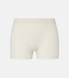Gucci Gucci Lace-trimmed wool micro shorts