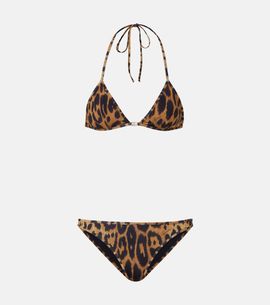 Gucci Gucci Leopard-print bikini
