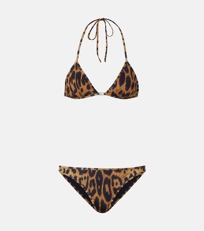 Gucci Gucci Leopard-print bikini