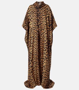 Gucci Gucci Leopard-print silk maxi dress