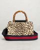 gucci Gucci Leopard Print Calf Hair Bamboo Nymphaea Handbag - 2