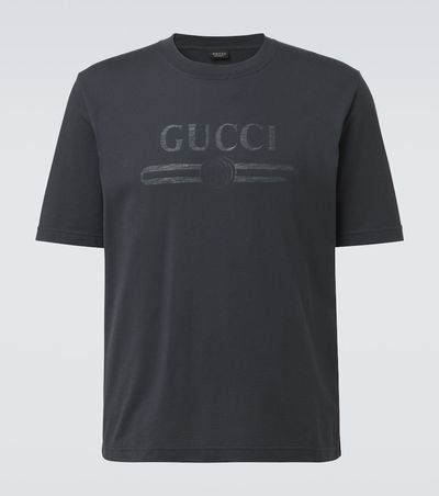 Gucci Gucci Logo cotton-blend jersey T-shirt