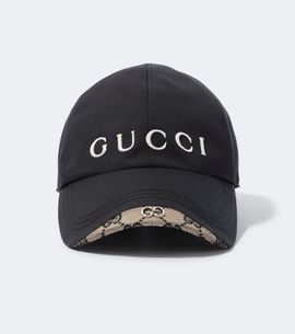 Gucci Gucci Logo cotton and silk baseball cap