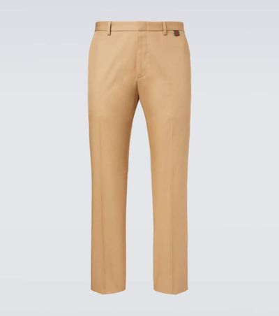 Gucci Gucci Mid-rise cotton cropped straight pants