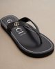 Gucci Gucci Mila Double G leather thong sandals - 6
