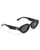 Gucci Gucci Oval Sunglasses Black-Black-Grey One - 1