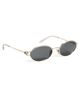 Gucci Gucci Oval Sunglasses Gold-Gold-Grey One - 1