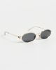 Gucci Gucci Oval Sunglasses Gold-Gold-Grey One - 4