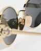 Gucci Gucci Oval Sunglasses Gold-Gold-Grey One - 5
