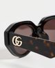 Gucci Gucci Oval Sunglasses Havana-Havana-Brown One - 5