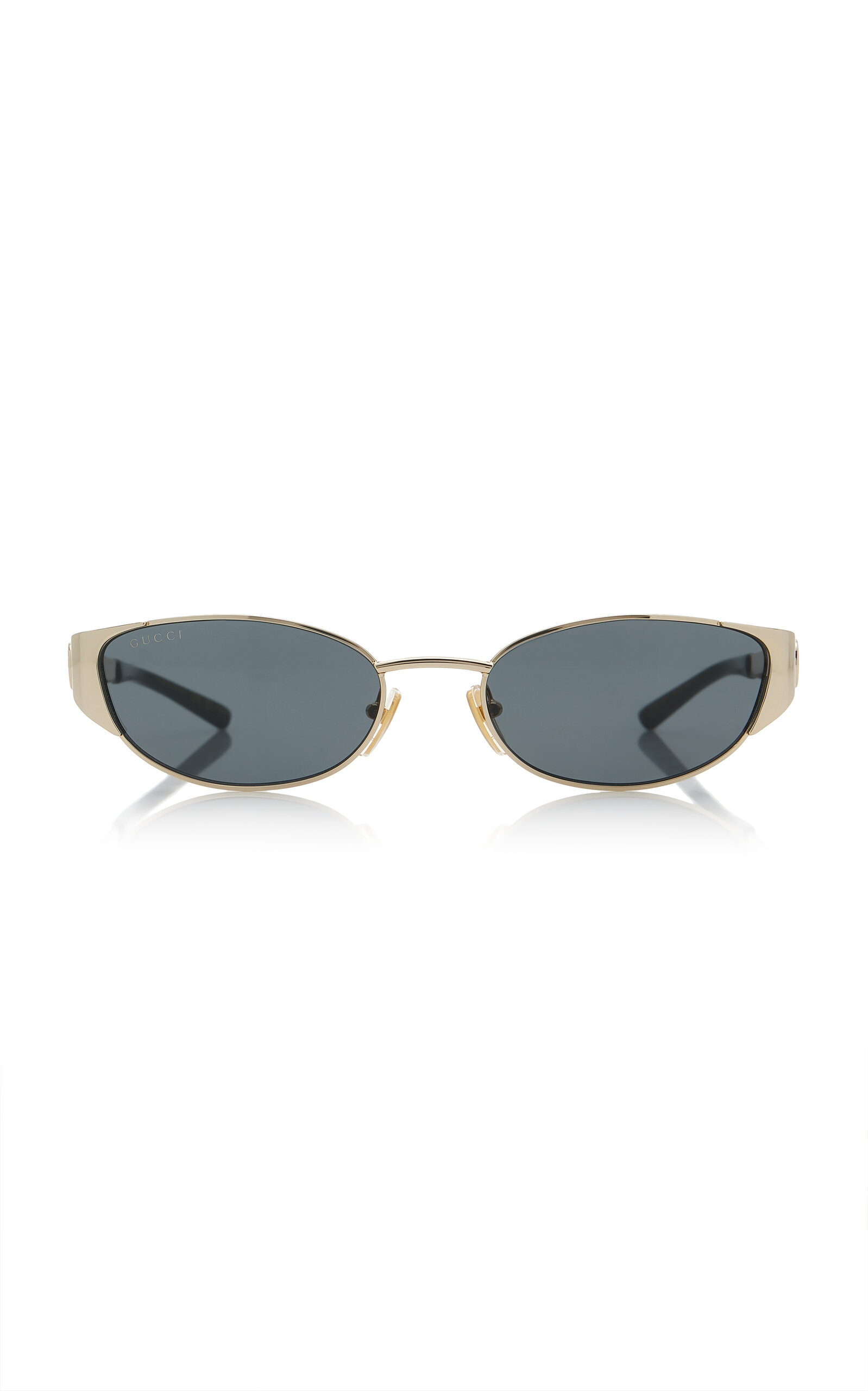 Gucci Gucci OvalFrame Metal Sunglasses