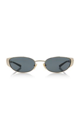 Gucci Gucci OvalFrame Metal Sunglasses