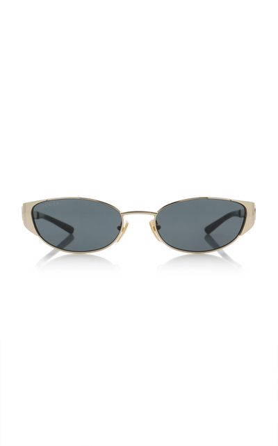 Gucci Gucci OvalFrame Metal Sunglasses
