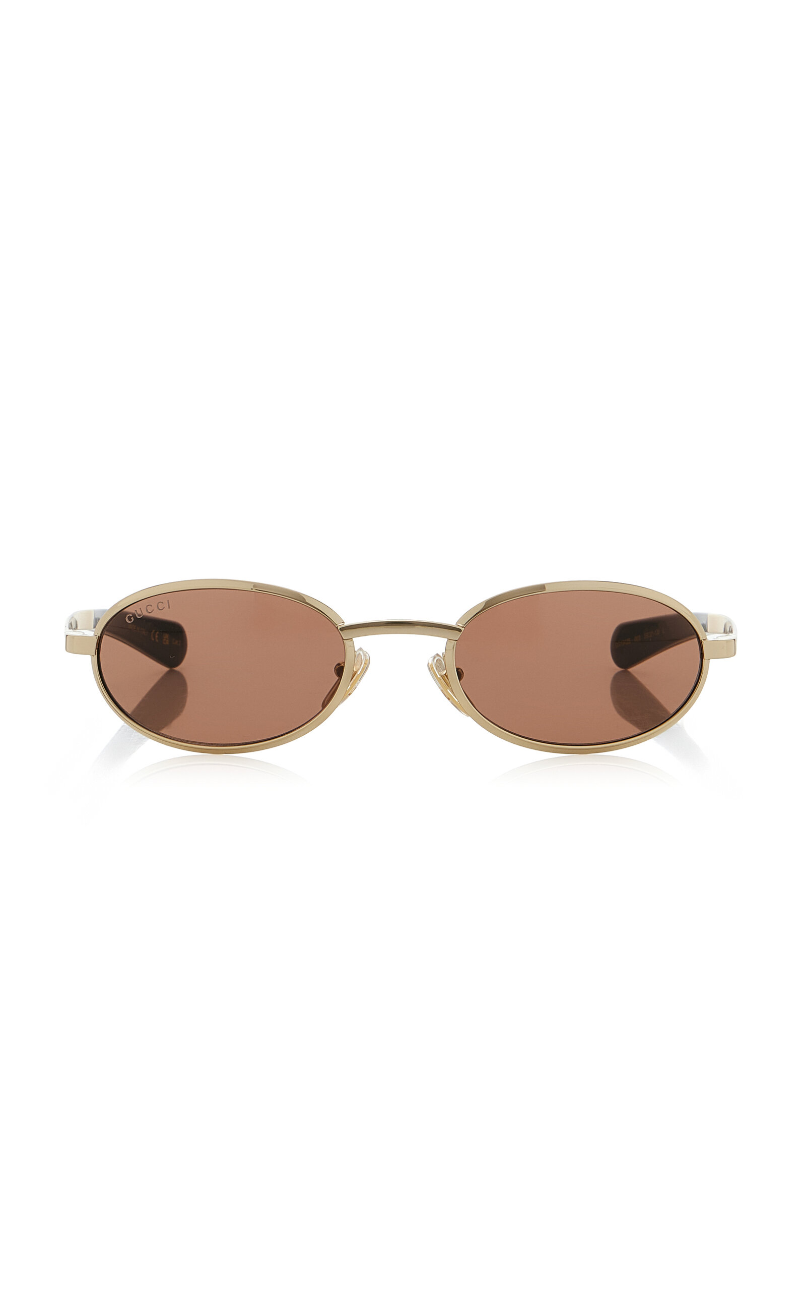 Gucci Gucci OvalFrame Metal Sunglasses Gold OS