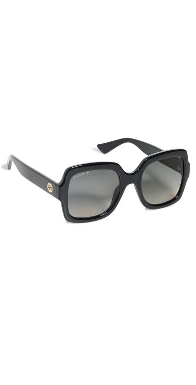 Gucci Gucci Oversized Square Sunglasses Black/Black/Grey One Size