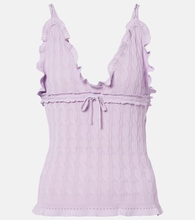 Gucci Gucci Ruffled cable-knit top
