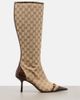 Gucci Gucci Savoy GG canvas knee-high boots - 5