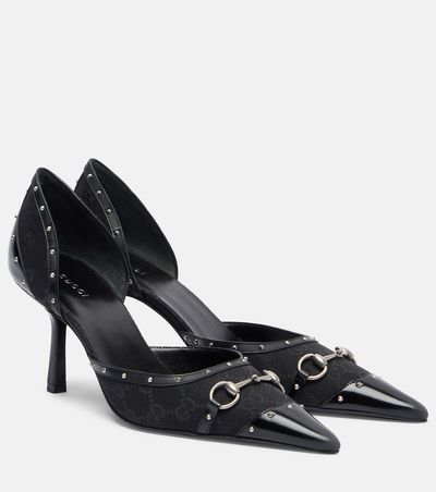 Gucci Gucci Savoy Horsebit GG canvas pumps
