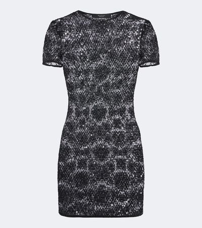 Gucci Sequined Floral Lace Mini Dress