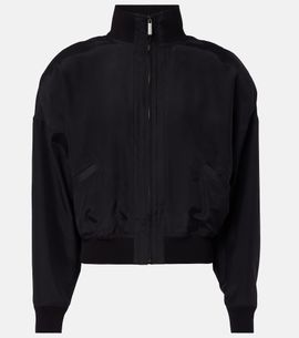 Gucci Gucci Silk poplin bomber jacket