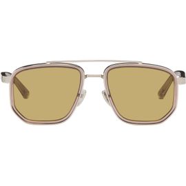 Gucci Gucci Silver & Brown Navigator Frame Sunglasses