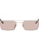 Gucci Gucci Silver Metal Frame Rectangular Sunglasses - 1