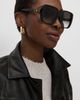 Gucci Gucci Square Sunglasses Black-Black-Grey One - 3