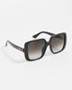 Gucci Gucci Square Sunglasses Black-Black-Grey One - 4