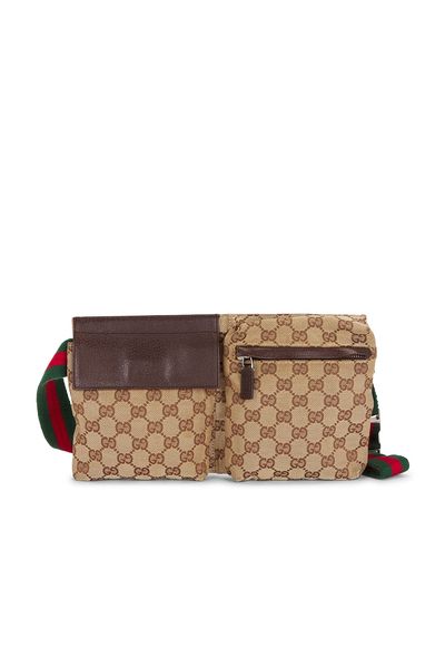 gucci Gucci Vintage Double Pocket Belt Bag