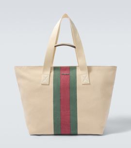 Gucci Gucci Web Stripe canvas tote bag