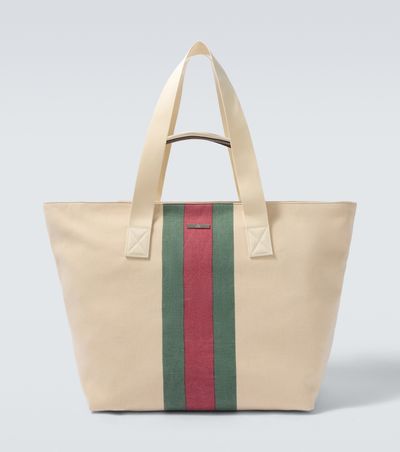 Gucci Gucci Web Stripe canvas tote bag