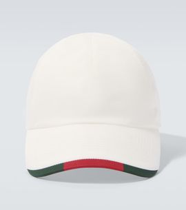 Gucci Gucci Web Stripe cotton-blend baseball cap