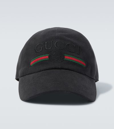 Gucci Gucci Web Stripe cotton baseball cap