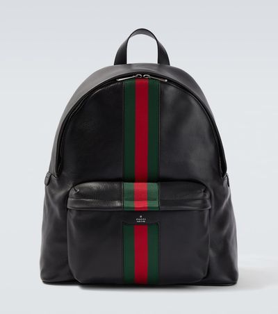 Gucci Gucci Web Stripe leather backpack