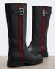 Gucci Gucci Web Stripe leather biker boots - 6