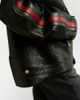 Gucci Gucci Web Stripe leather biker jacket - 4