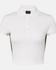 Gucci Gucci Web Stripe ribbed-knit cropped polo shirt - 1
