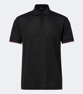 Gucci Gucci Web Stripe silk jersey polo shirt