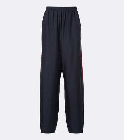 Gucci Gucci Web Stripe silk track pants