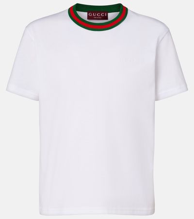 Gucci Gucci Webstripe cotton jersey T-shirt