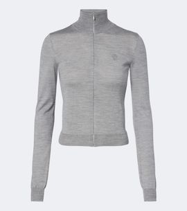 Gucci Gucci Wool and silk zip-up sweater