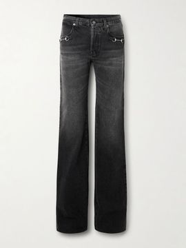 GUCCI Horsebit-detailed low-rise bootcut jeans