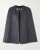 GUCCI Horsebit-detailed wool and silk-blend cape - 1