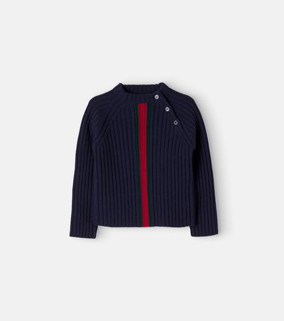Gucci Kids Gucci Kids Baby Web stripe jacquard wool sweater