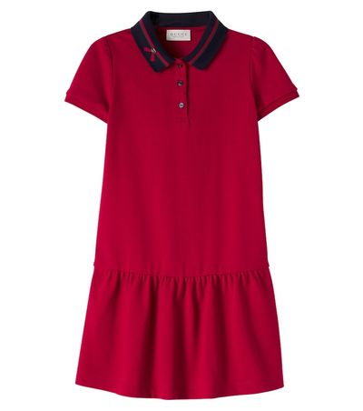 Gucci Kids Gucci Kids Cotton-blend polo dress
