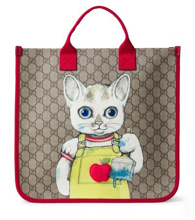 Gucci Kids Gucci Kids GG canvas printed tote bag