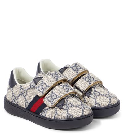 Gucci Kids Gucci Kids GG leather-trimmed sneakers