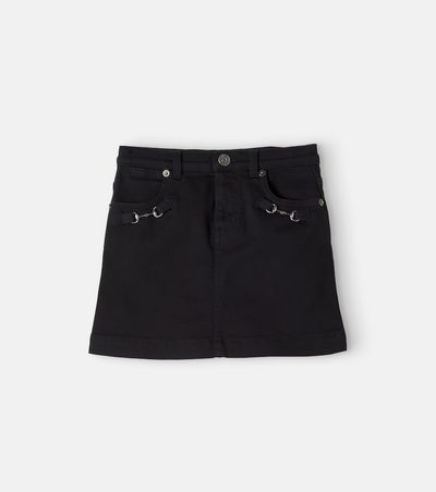 Gucci Kids Gucci Kids Horsebit denim miniskirt