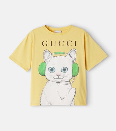 Gucci Kids Gucci Kids Logo printed cotton jersey T-shirt